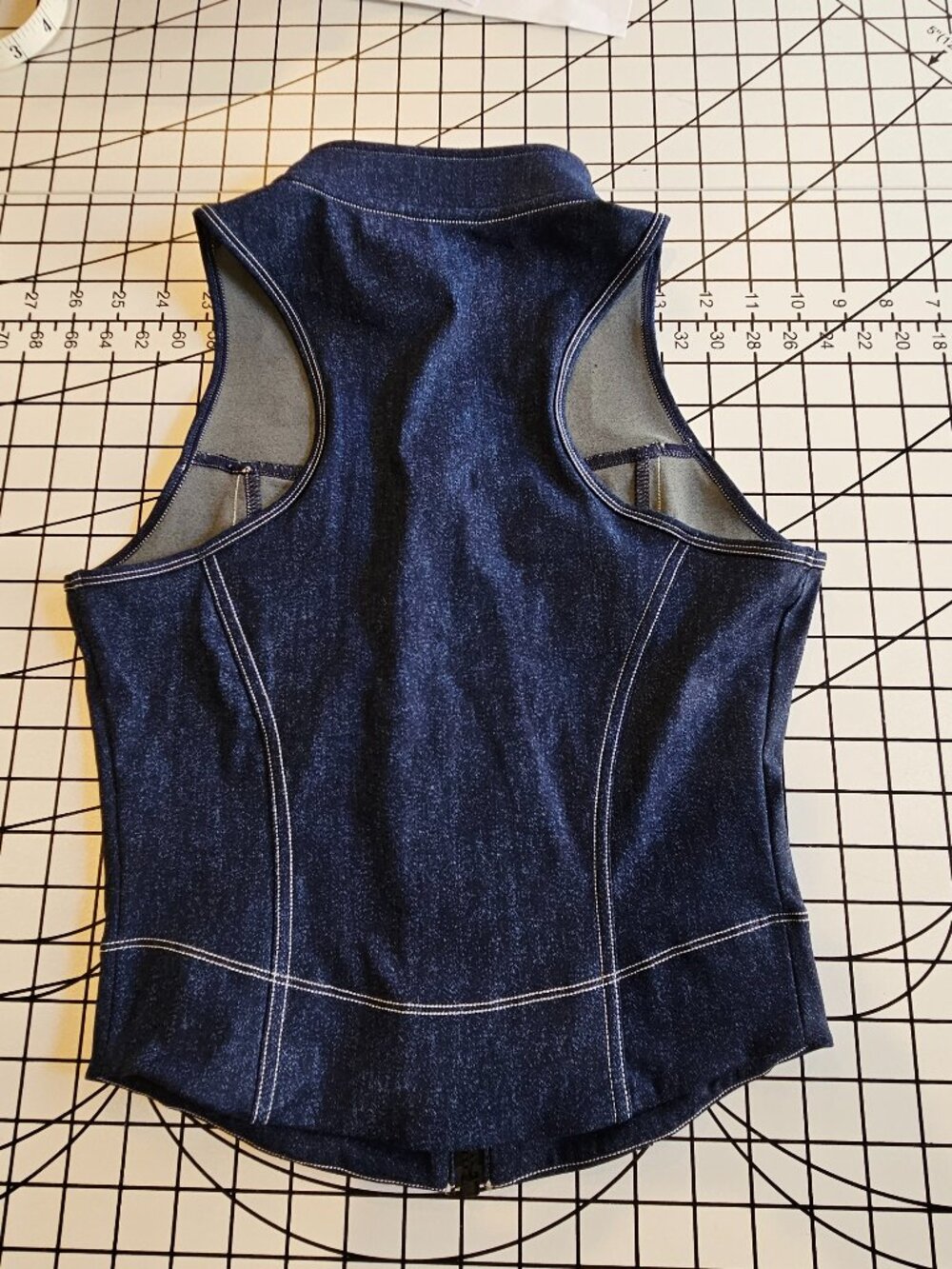 Firm Abs - Army Abs Tank - Denim Blue with White Stitching - M - Picture 3 of 3